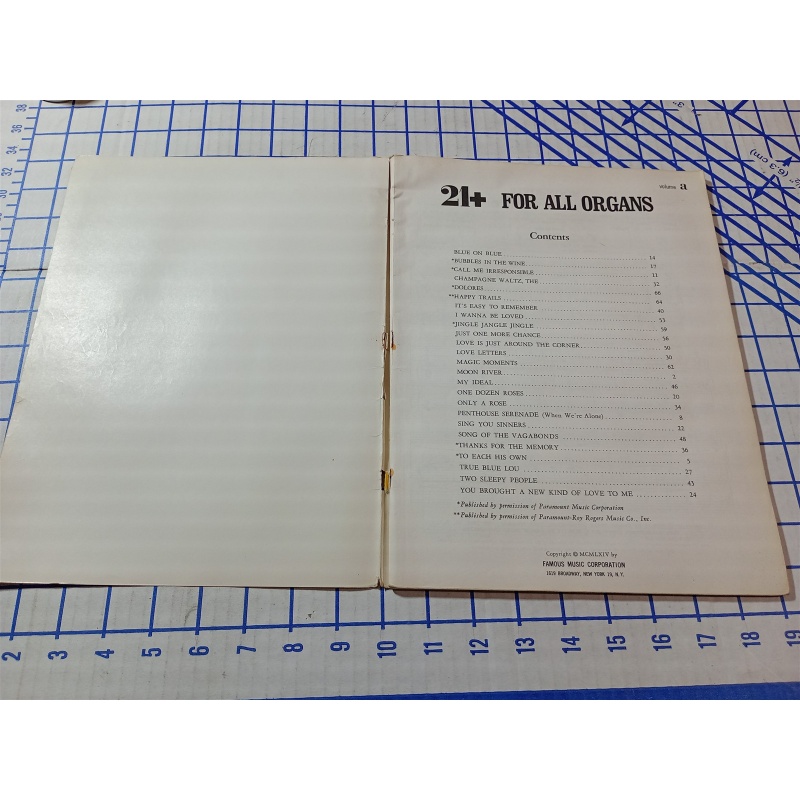 21+ For All Organs Volume A Sheet Music Book Mark Laub Famous Music Corp Lyrics