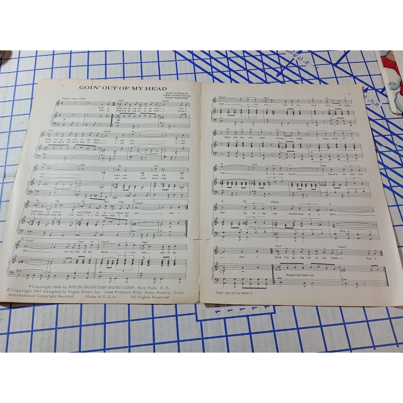 Goin Out of My Head by Teddy Randazzo and Bobby Weinstein sheet music 