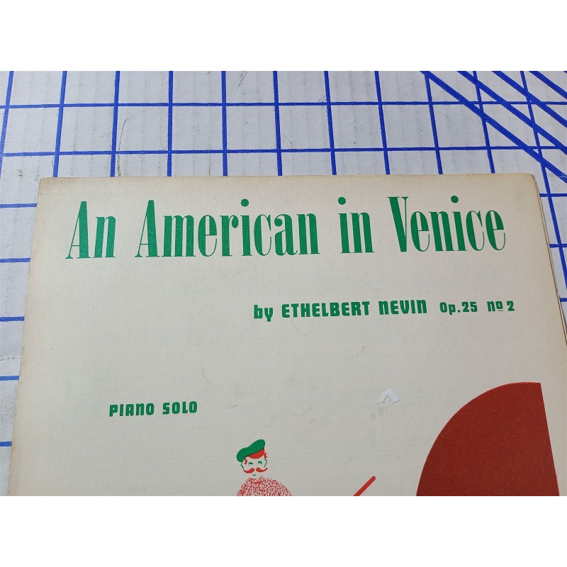  An American In Venice Piano Solo by Ethelbert Nevin Sheet Music