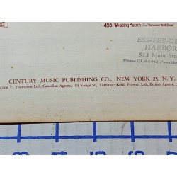 Vintage Sheet Music Blue Butterflies 