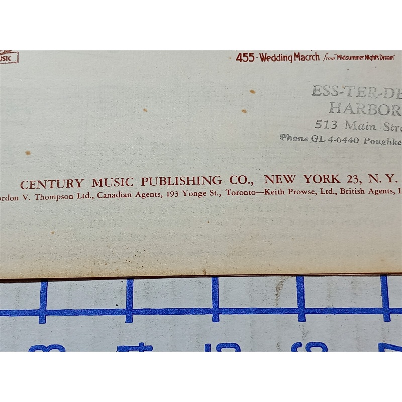 Vintage Sheet Music Blue Butterflies 