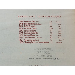 Vintage Sheet Music Blue Butterflies 