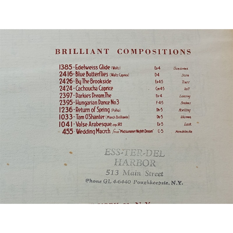 Vintage Sheet Music Blue Butterflies 