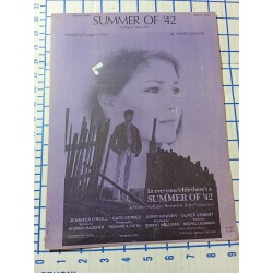 Theme from Summer of 42 Sheet Music Warner Bros Michel Legrand