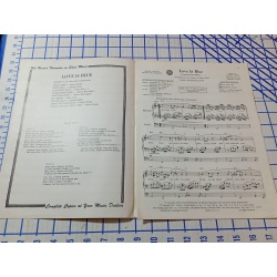 Love is Blue Sheet Music Piano Solo Frency Lyrics-Pierre Cour-Popp-Vintage