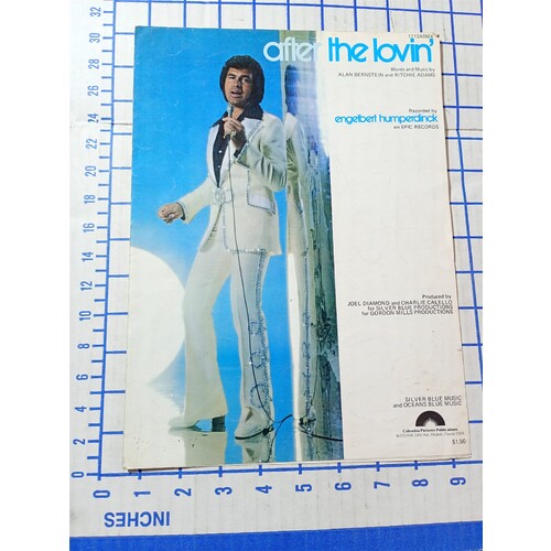 Sheet Music - After The Lovin - Engelbert Humperdinck - Vintage