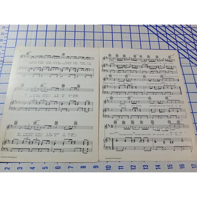 Touch Me in The Morning Diana Ross Vintage Sheet Music 1973