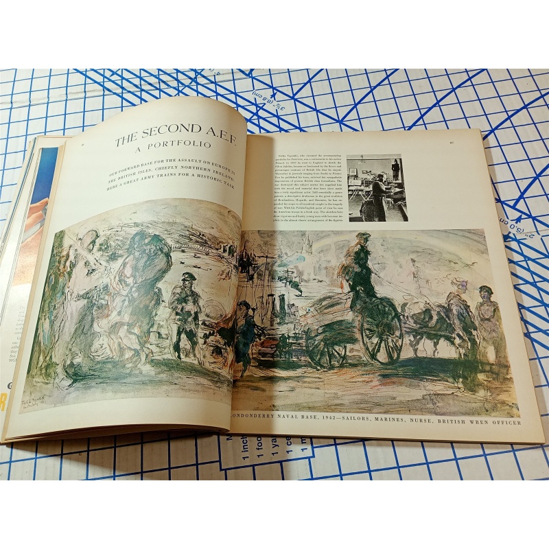 1943 JANUARY FORTUNE MAGAZINE - THE NEW A.E.F. - GREAT COVER & ADS 