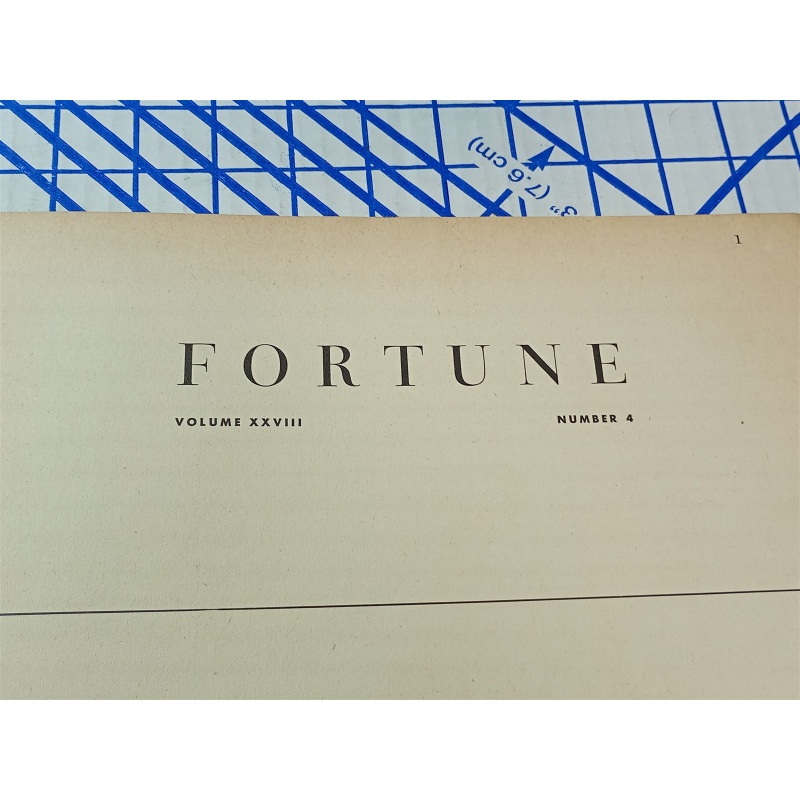 1943 OCTOBER FORTUNE MAGAZINE - GREAT COVER & ADS