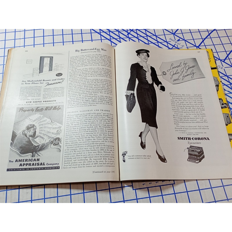 1943 OCTOBER FORTUNE MAGAZINE - GREAT COVER & ADS