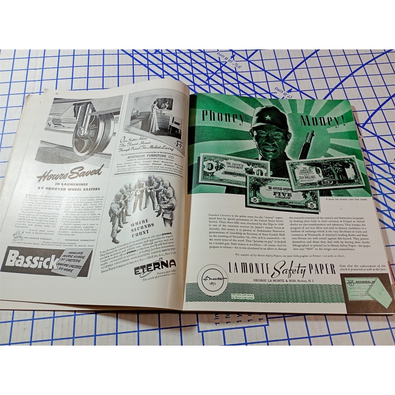 1943 NOVEMBER FORTUNE MAGAZINE - GREAT COVER & ADS