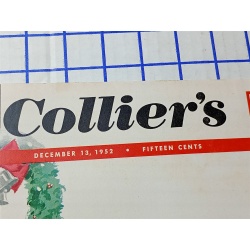 1952 DECEMBER 13 COLLIERS MAGAZINE - NICE CHRISTMAS FRONT COVER