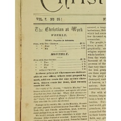 The Christians at Work Weekly vol. 7 no. 35 New York august 30, 1873