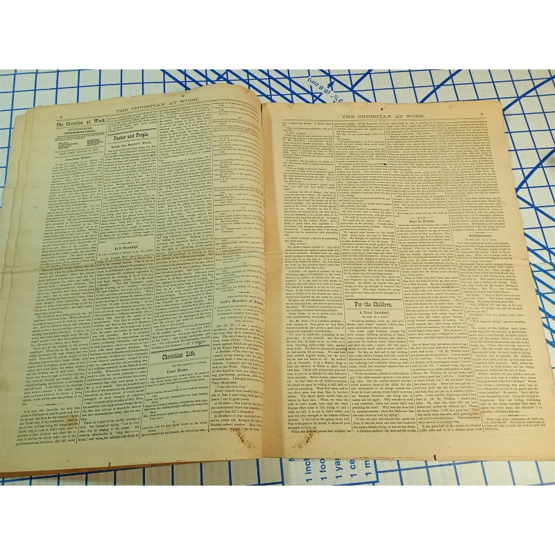 The Christians at Work Weekly vol. 7 no. 35 New York august 30, 1873