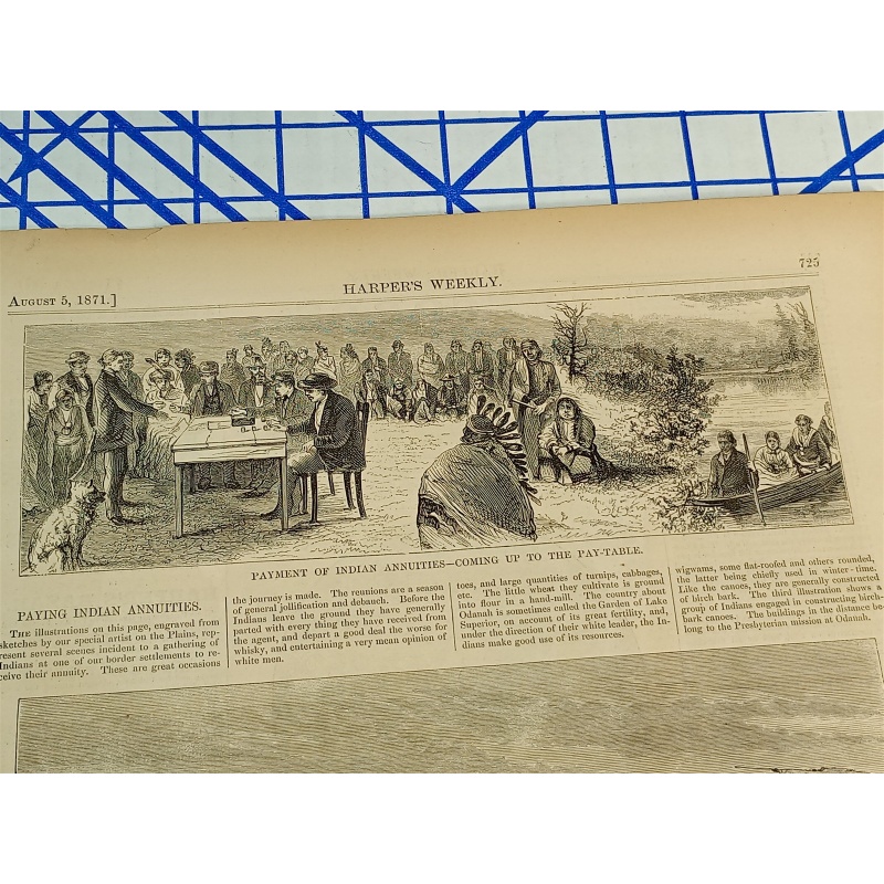 HARPERS WEEKLY JOURNAL OF CIVILIZATION NEW YORK SAT. AUG. 5 1871 VOL. XV NO. 762