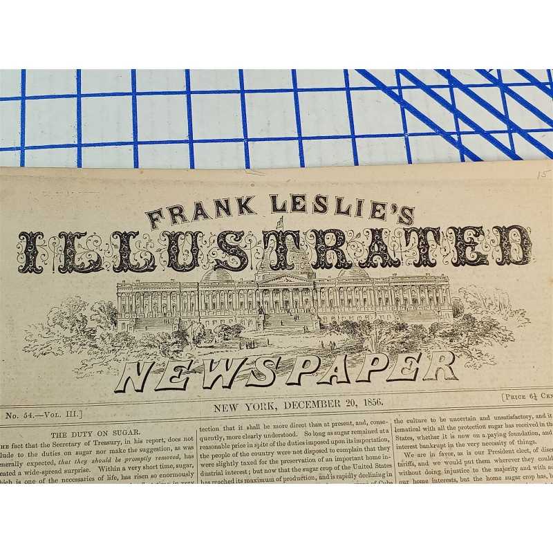  FRANK LESLIES ILLUSTRATED NEWSPAPER NEW YORK DECEMBER 20, 1856