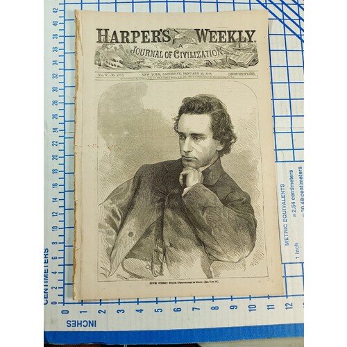 HARPERS WEEKLY JOURNAL OF CIVILIZATION NEW YORK SATURDAY JANUARY 13, 1866
