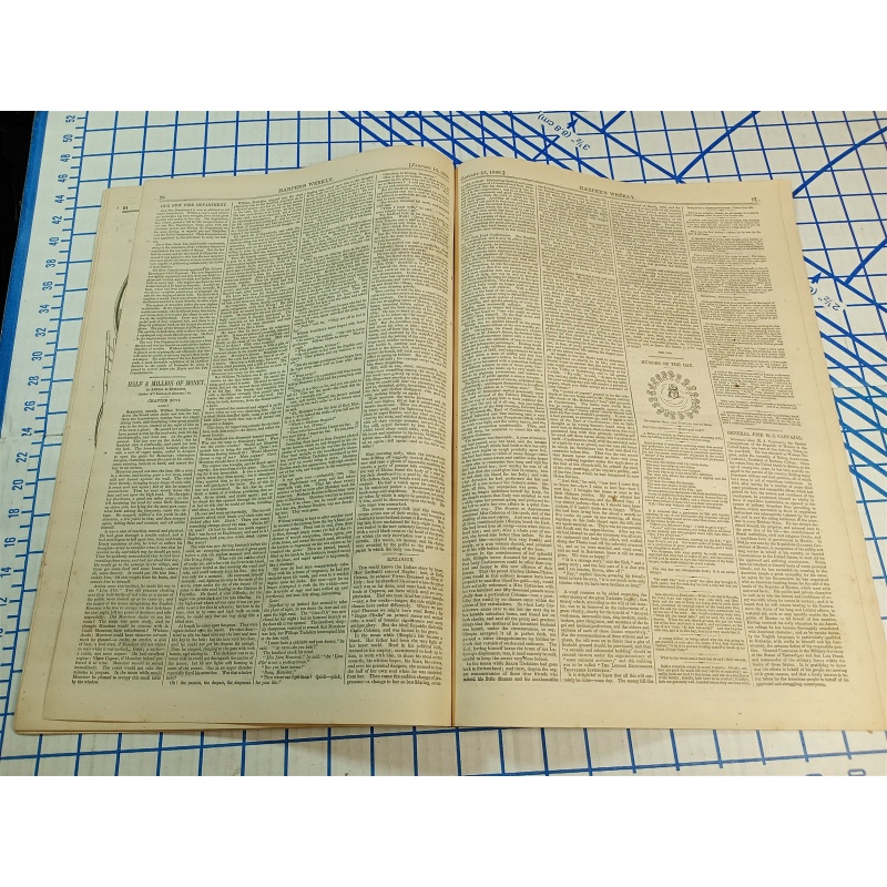 HARPERS WEEKLY JOURNAL OF CIVILIZATION NEW YORK SATURDAY JANUARY 13, 1866