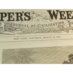 HARPERS WEEKLY JOURNAL OF CIVILIZATION NEW YORK SATURDAY MARCH 22, 1884