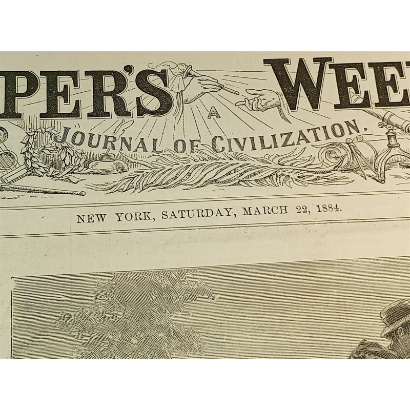HARPERS WEEKLY JOURNAL OF CIVILIZATION NEW YORK SATURDAY MARCH 22, 1884