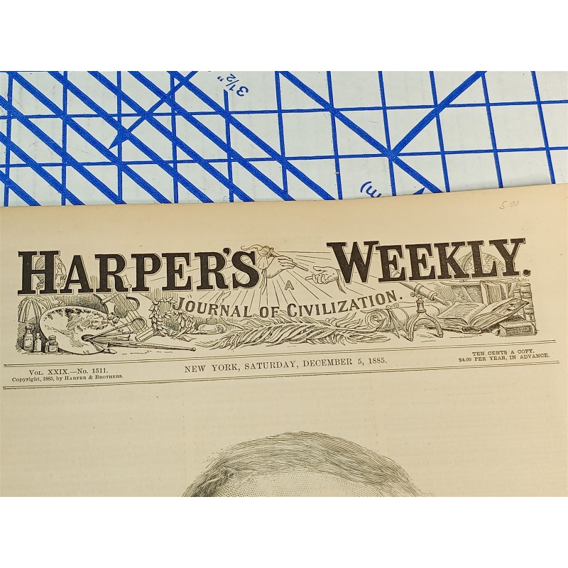 HARPERS WEEKLY JOURNAL OF CIVILIZATION NEW YORK SATURDAY DECEMBER 5, 1885