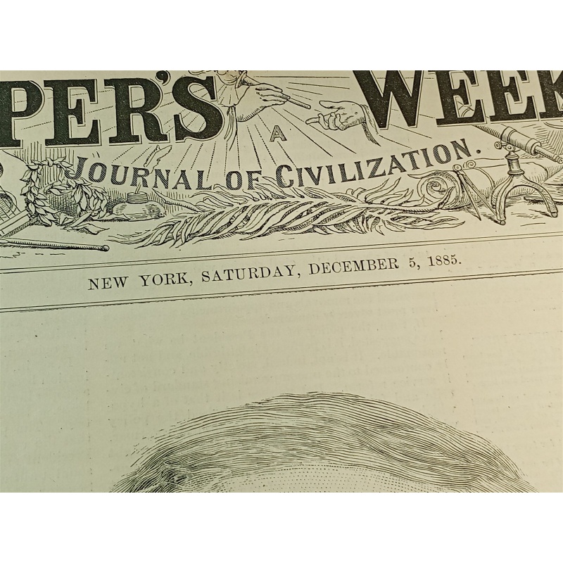 HARPERS WEEKLY JOURNAL OF CIVILIZATION NEW YORK SATURDAY DECEMBER 5, 1885