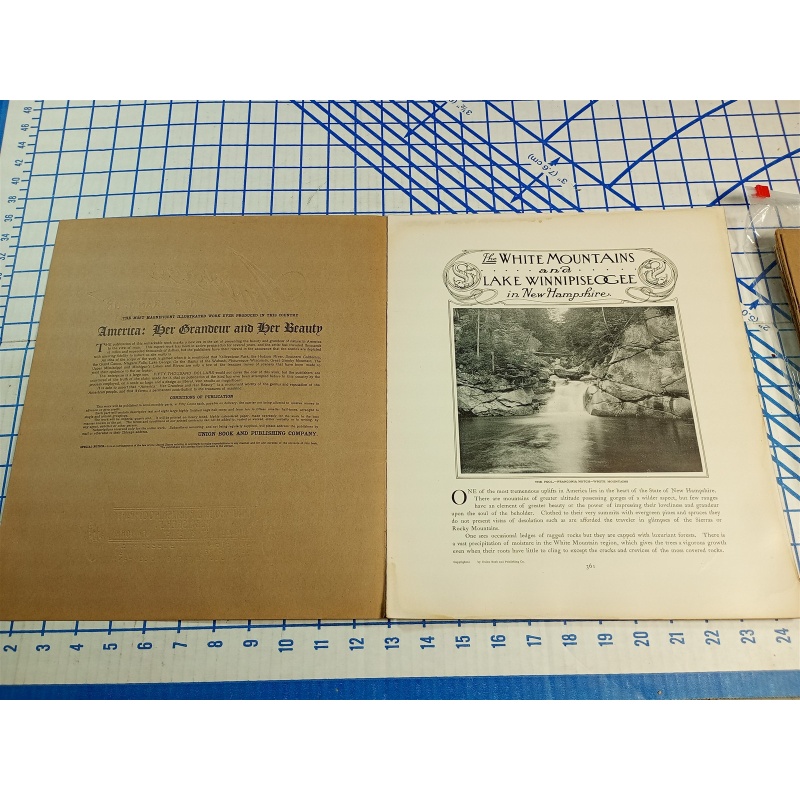 America Her Grandeur & Her Beauty White Mountains New Hampshire booklet #11