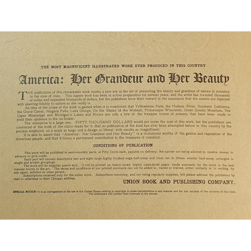 America Her Grandeur & Her Beauty White Mountains New Hampshire booklet #11