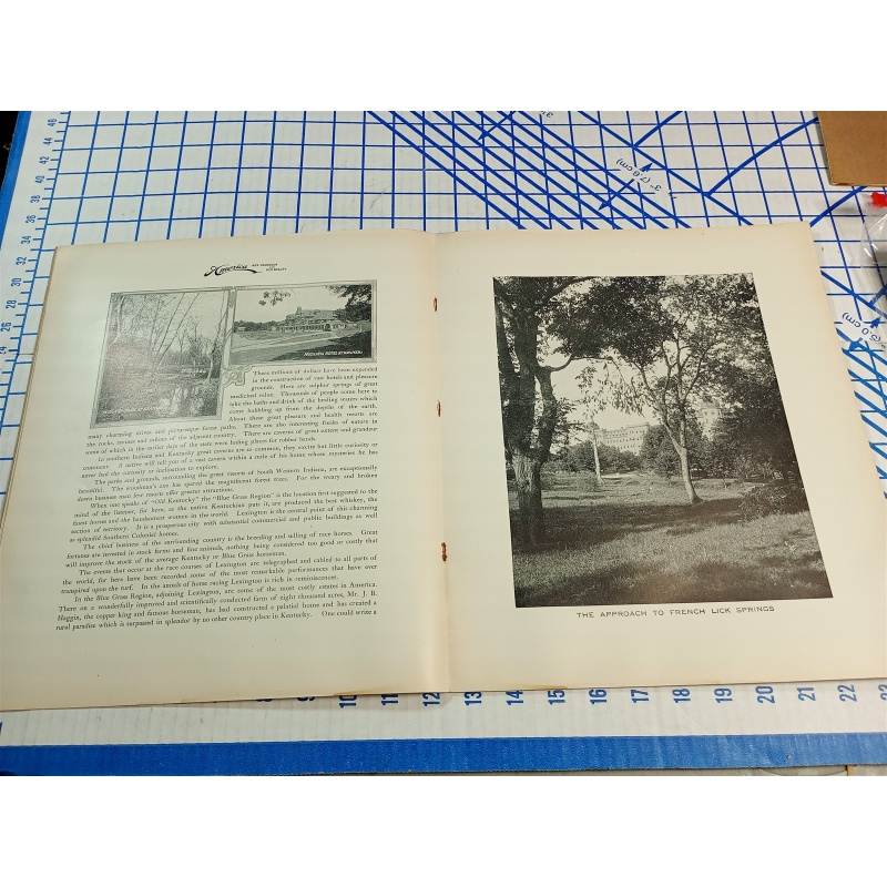 America Her Grandeur & Her Beauty Blue Grass Region Kentucky booklet #12