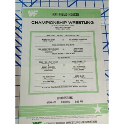 WWF WWE Program Volume 140 Hulk Hogan Superstar Tonga Kid Bob Orton Savage Snake