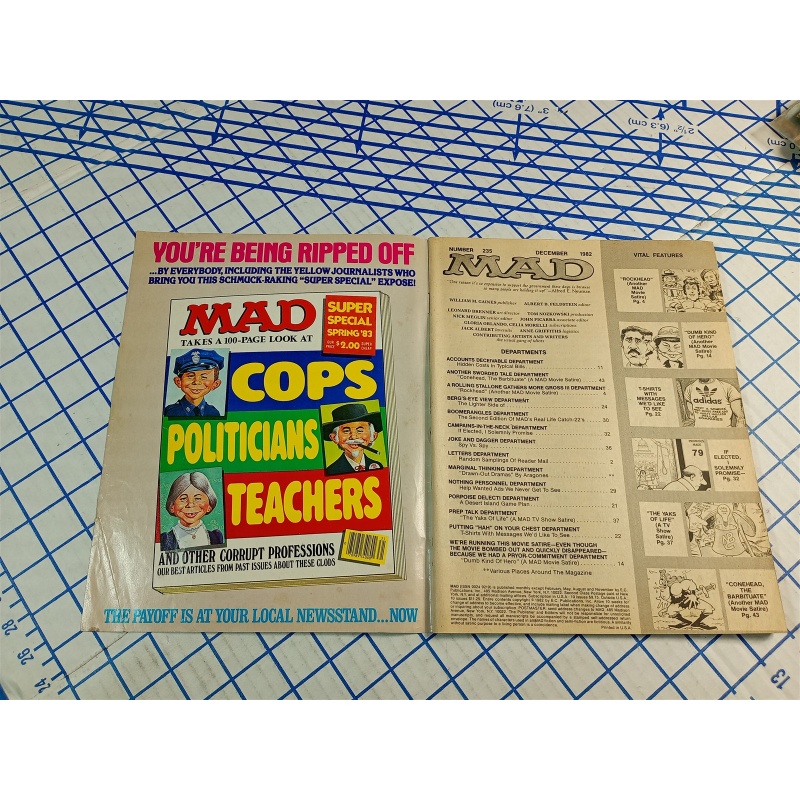 VTG Mad Magazine December 1982 No. 235 Conan The Barbarian