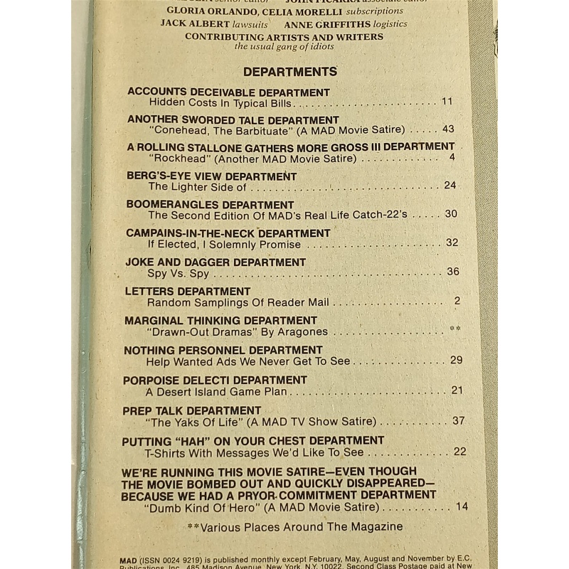 VTG Mad Magazine December 1982 No. 235 Conan The Barbarian