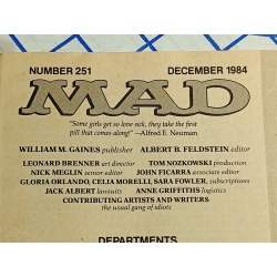 MAD MAGAZINE SALUTES THE JACKSONS ISSUE #251 DECEMBER 1984 