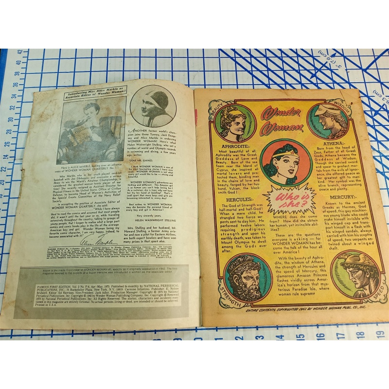 Wonder Woman DC Comics Famous 1st Edition Limited Collectors Blue Ribbon Series