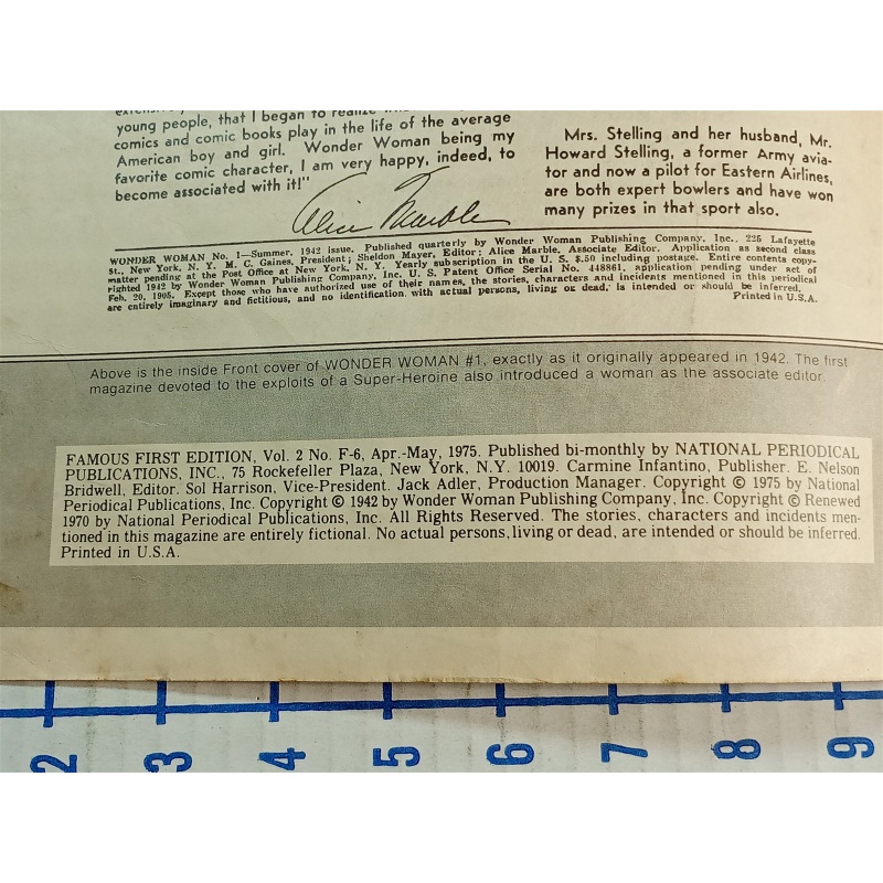 Wonder Woman DC Comics Famous 1st Edition Limited Collectors Blue Ribbon Series