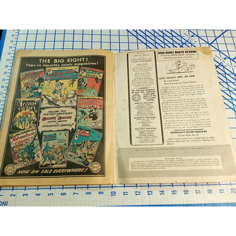 Wonder Woman DC Comics Famous 1st Edition Limited Collectors Blue Ribbon Series