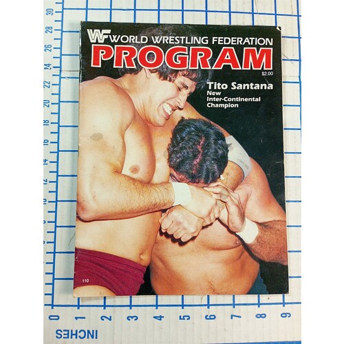 WWF WORLD WRESTLING FEDERATION PROGRAM 110 1984 TITO SANTANA