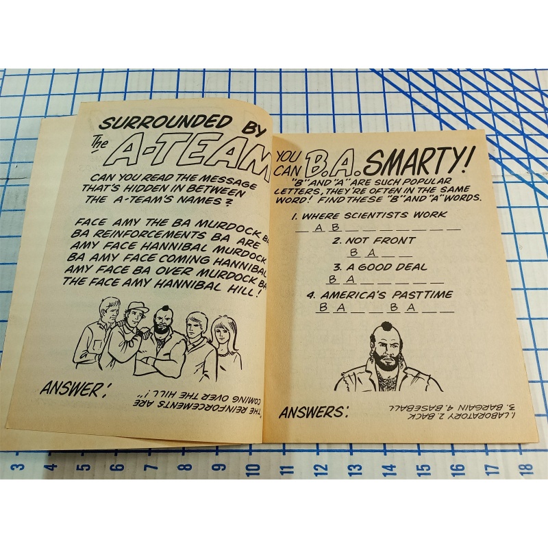 The A-Team Activity Book Mr. T Vintage 1983 Puzzles Classic TV Unused