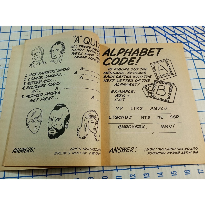 The A-Team Activity Book Mr. T Vintage 1983 Puzzles Classic TV Unused