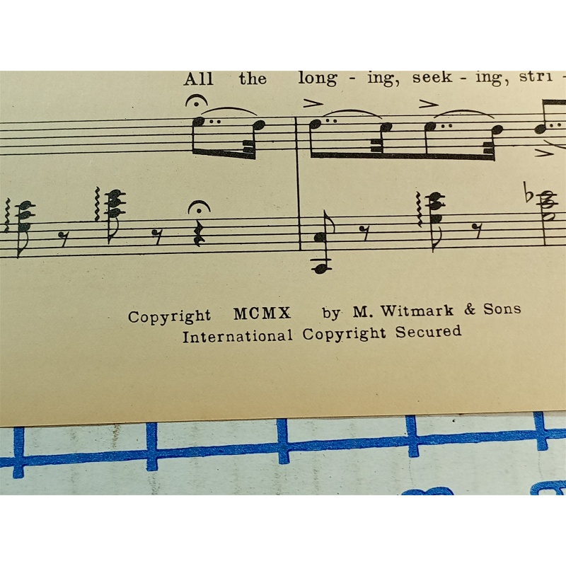 Ah! Sweet Mystery Of Life Herbert Young Sheet Music 1910 Naughty Marietta