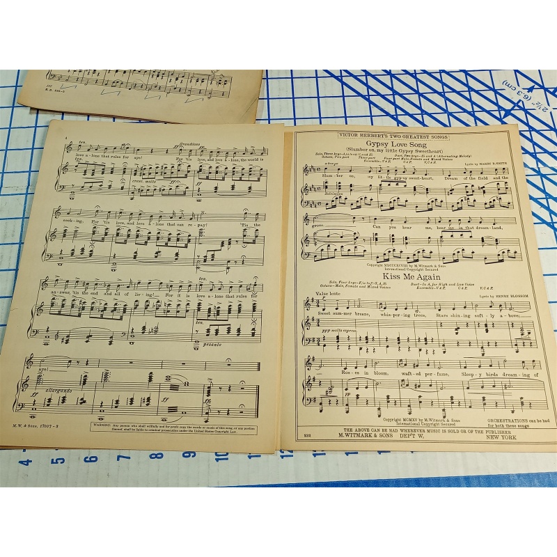 Ah! Sweet Mystery Of Life Herbert Young Sheet Music 1910 Naughty Marietta