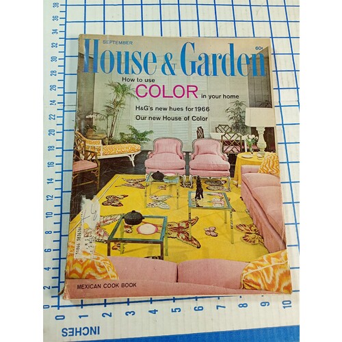 House & Garden Magazine September 1965 Vintage Mid Century Decor