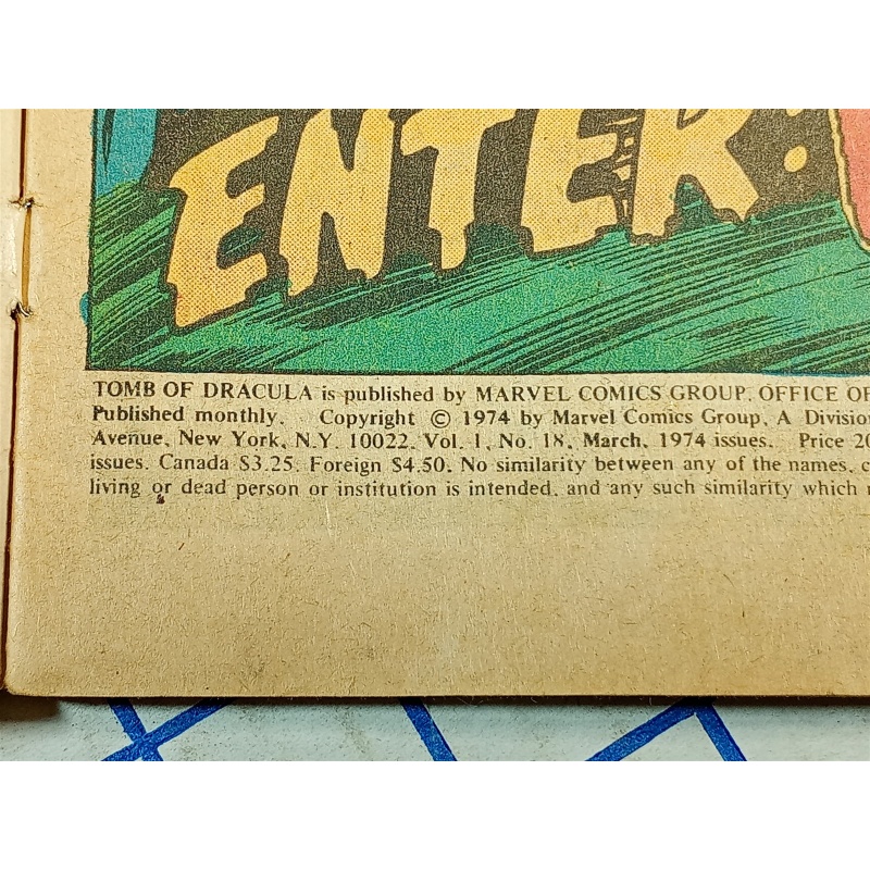 Marvel Comics Group THE-TOMB of DRACULA Mar 1974 #18