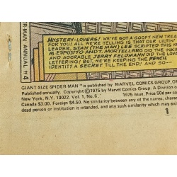 MARVEL 6 , 68 BIG PAGES GIANT -SIZE SPIDER-MAN , HUMAN TORCH