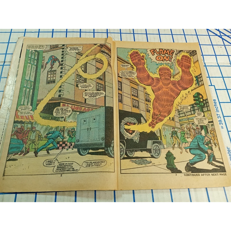 MARVEL 6 , 68 BIG PAGES GIANT -SIZE SPIDER-MAN , HUMAN TORCH