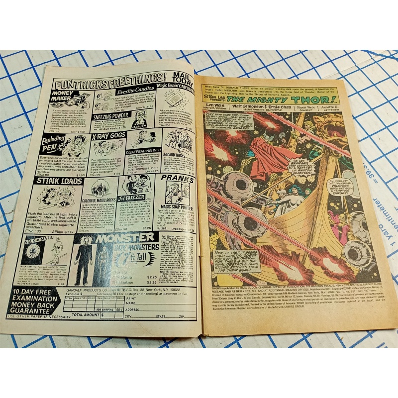 The Mighty Thor #261 Newsstand 1977 Marvel Comics
