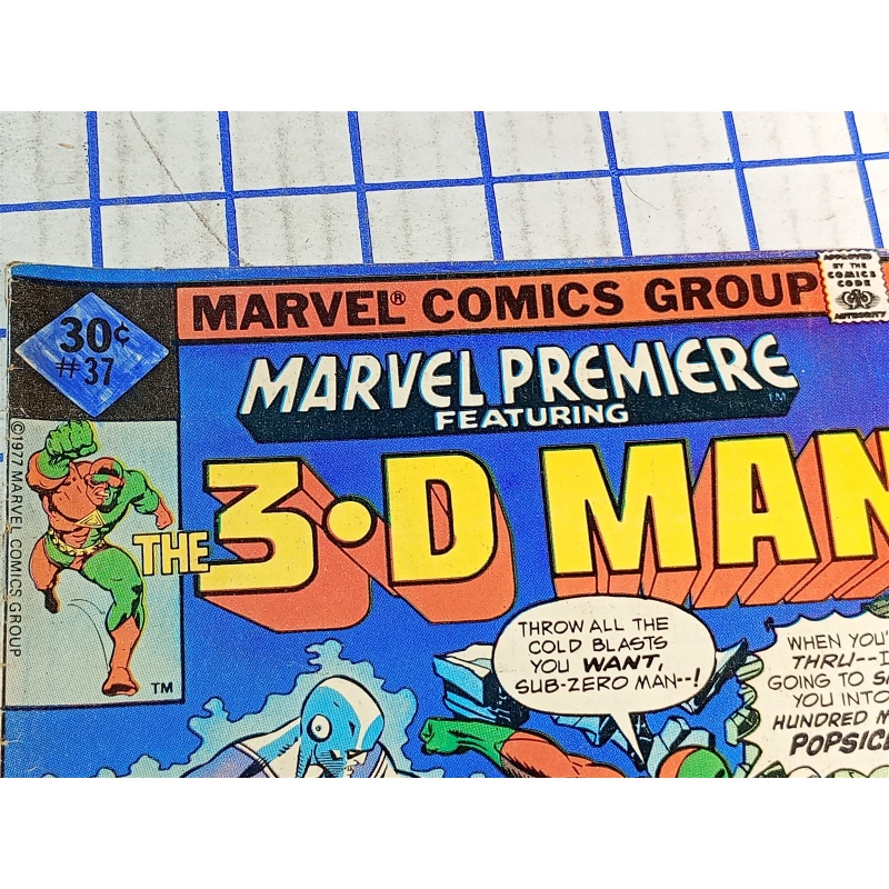 Marvel Premiere featuring The 3-D Man #37 (1977) Comic Book Marvel Comics