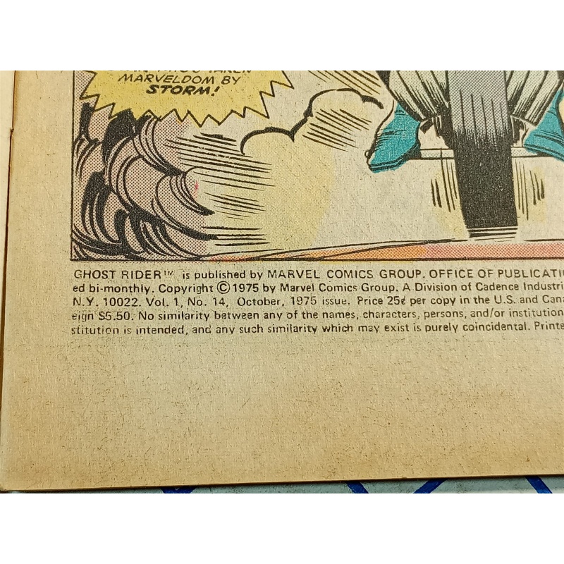 Marvel Comics Ghost Rider #14 (Oct 1975)