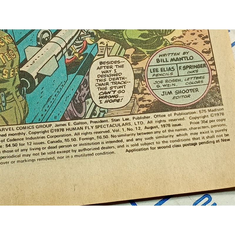 Marvel Comics The Human Fly #12, AUG 1978 