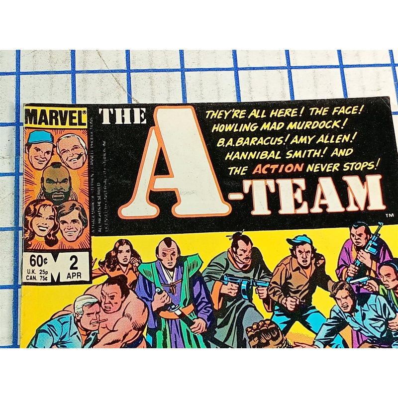 The A-Team #2 Marvel Comic Books April 1984 B.A. Battles The Sumo!